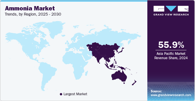 Ammonia Market Trends, by Region, 2025 - 2030